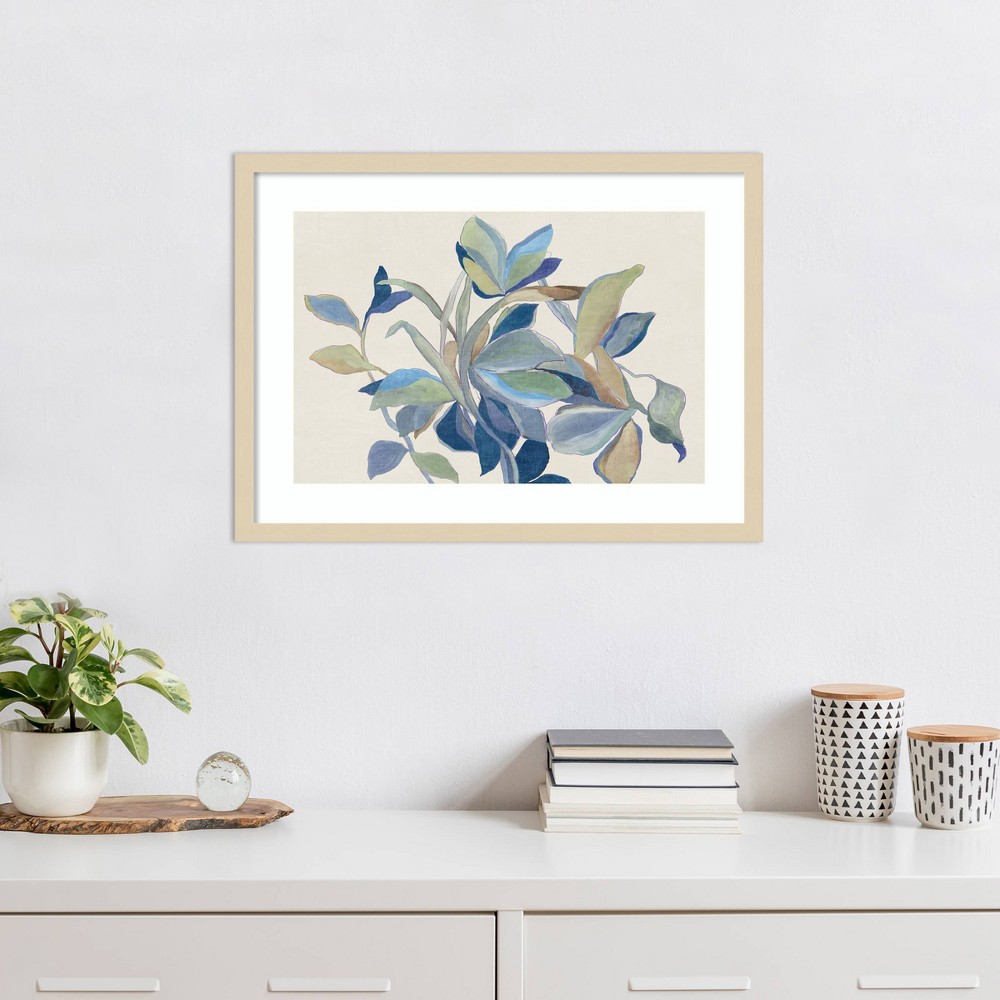 Photos - Other Decoration Amanti Art 25"x19" Retro Flowers by Asia Jensen Wood Framed Wall Art Print