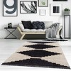 Gulches Black & Ivory Modern Area Rug - Soft, Stylish, and Easy to Maintain - 2 of 4