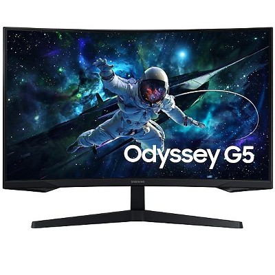 Manufacturer Refurbished Samsung Odyssey G5 32" QHD 165Hz 1ms GTG Curved VA LED FreeSync Gaming Monitor, Black