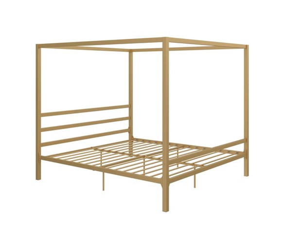King Briella Metal Canopy Bed Gold Room Joy Buy Online In United Arab Emirates At Desertcart Ae Productid 136490855
