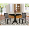 3-Piece Wirebrushed Black Solid Wood Top - Dining Room Set  - Seats-4 - 2 of 4