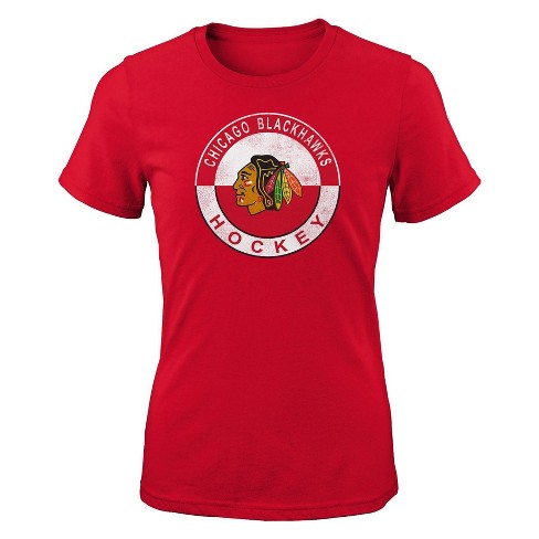 Girls on sale blackhawks shirt