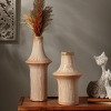 ChicFurnit Decorative Vases Elegant Flower Vase Florero Handcrafted Vase Tabletop Vase Modern Vase for Living Room Decor, Beige, 7"*7"*17" - 2 of 4