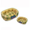 Touchdog Archi-Checked Designer Plaid Oval Dog Bed - 2 of 3