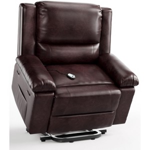 Power Lift Recliner Chair - Heat and Massage, PU Leather Electric Lift Recliner for Elderly & Mobility Impaired - 1 of 4