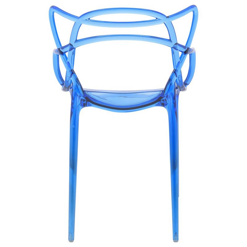 LeisureMod Milan Modern Plastic Dining Chair with Wire Design, 4 of 6