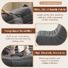 Airsurfer Large Charcoal Gray Lounge Chair Modern Minimalist Bean Bag Chair Casual Seating for Living Room Relaxation - 4 of 4