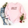 Simply Sage Market Women's Graphic Sweatshirt Embroidered Jolly -Red Ink - 2 of 3