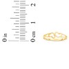 10k Yellow Gold 4.5mm Thin Double Hearts Filigree Ring - 4 of 4