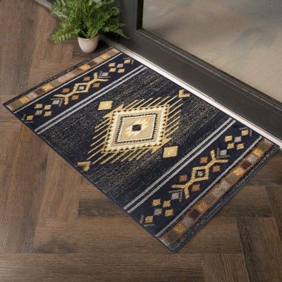 Kumasinova Southwest Design Area Rug – Timeless & Modern Motifs for Living Room, Kid & Pet-Friendly, Made in Turkey, Stain-Resistant Door Mat