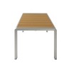 Outdoor Aluminum Coffee Table for Patio, Modern Low Profile Side Table with Slatted Top for Garden, or Deck Use -The Pop Home - 4 of 4