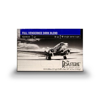 The Roasterie Full Vengeance Dark Roast Coffee - Single Serve Cups - 12ct