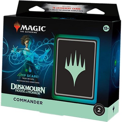 MAGIC THE GATHERING Magic: The Gathering Duskmourn: House of Horror Commander Deck - Jump Scare! (100-Card Deck, 2-Card Collector Booster Sample Pack