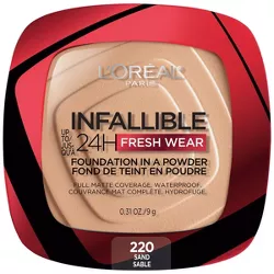 L'Oreal Paris Infallible Up to 24H Fresh Wear Foundation in a Powder - 220 Sand - 0.31oz