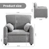 NicBex Modern Chenille Accent Chair with 2 Wider Armrests,Single Sofa Chair for Living Room,Bedroom,Reading Room - 3 of 4