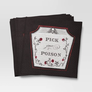 20pk Pick Your Poison Beverage Napkins - Threshold™ - 1 of 3