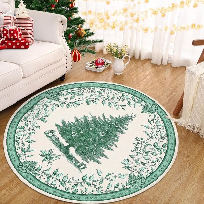 Fulvari Christmas Rug Non-Slip Indoor Rugs for Entryway,Washable Area Rug Kitchen Rug Soft Bathroom Rugs Holiday Decor