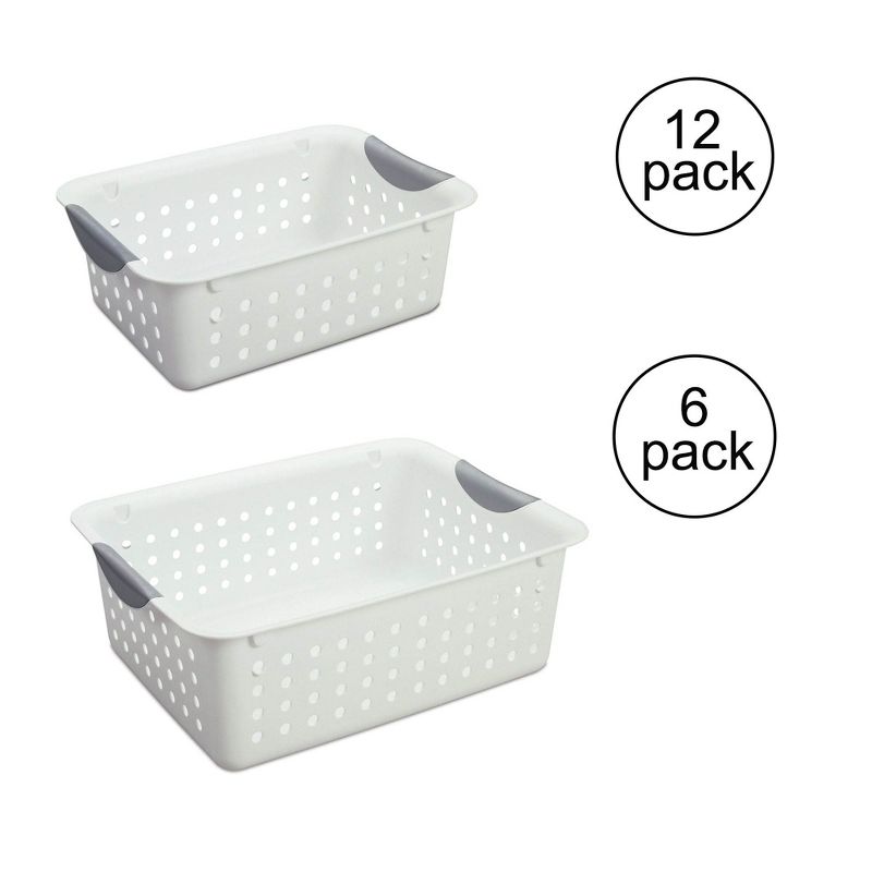 Sterilite Medium & Small Ultra Plastic Storage Bin Organizer Basket (18 Pack), 2 of 7