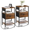 VASAGLE Nightstand with Charging Station, Side Table, End Table - 2 of 4