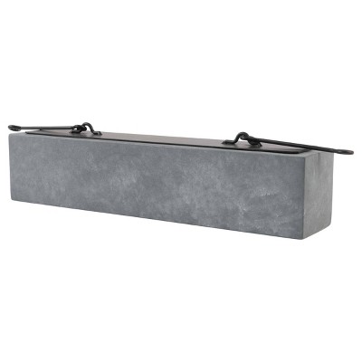 Gray Concrete Tabletop Gas Fire Pit