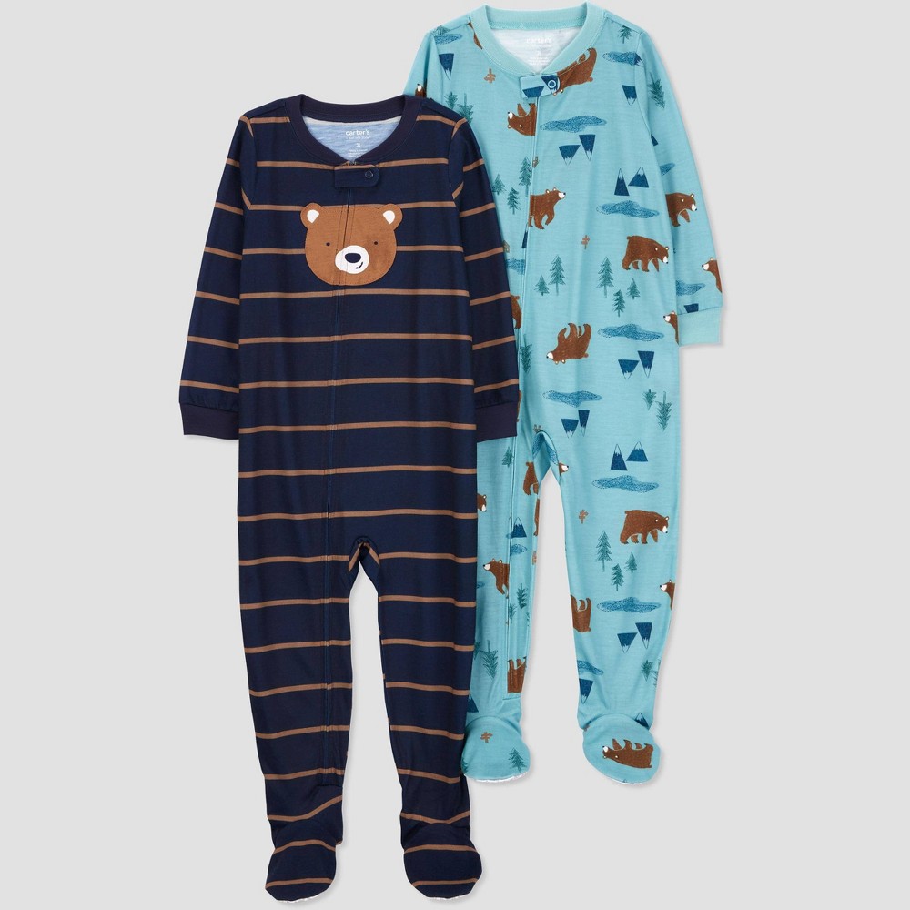 Photos - Other Textiles Carter's Just One You®️ Toddler Boys' Bears Footed Pajamas - Blue 5T