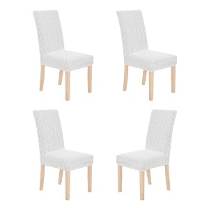 Deconovo Stretch Jacquard Dining Chair Slipcovers ¨C Washable Form-Fit Seat Covers for 18¨C24 in Chairs, 4-Pack - 1 of 4