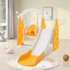 4 In 1 Toddler Slide Swing Set, Indoor Outdoor Playground Equipment, Freestanding Playset, with Basketball Hoop, for Playground - 2 of 4