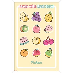 Trends International Pusheen: Fruits - Cute Fruit Grid Framed Wall Poster Prints - 1 of 4