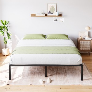 Metal Bed Frame, Heavy Duty Platform Bed Frame with Ample Storage, No Box Spring Needed, No Noise, Easy Assembly Mattress Foundation - 1 of 4