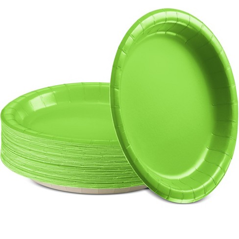 Sparksettings Kiwi Disposable Paper Dessert Plates 6 3/4 Inches