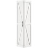 Solid Core White Finished Pine Wood Bi-fold Door with Hardware - 2 of 4