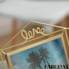 Fabulaxe Decorative Gold Metal Floating Picture Frame Vertical & Horizontal Photo Display with Easel Back - 4 of 4