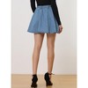 INSPIRE CHIC Women's Vintage Summer High Waist with Belt A-Line Mini Jean Skirts - 4 of 4