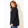 Catherines Women's Plus Size Pointelle V-Neck Cardigan - 3 of 4