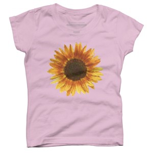 Girl's Design By Humans Sunflower By Maryedenoa T-Shirt - 1 of 3