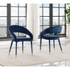 Best Master Furniture,Jacques Velvet Dining Chairs (Set of 2) - 3 of 3
