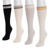 MUK LUKS Women's Tall Microfiber Novelty Lounge Socks 4 Pack - 2 of 3