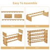 Bamboo Wine Rack 1.5Cm Thick Wood Wine Bottle Rack 36 Bottles Capacity 4 Layers Wine Storage Rack Durable Bamboo Wood - 4 of 4