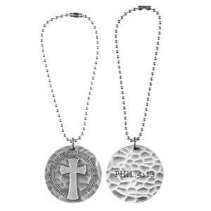 Dicksons I Can Do Silver Tone 5 x 2 Zinc Alloy Metal Auto Dangle Hanging Ornament - 1 of 1