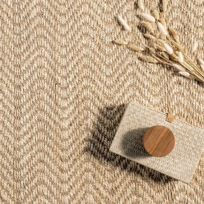 Handwoven Natural Jute 3'x5' Area Rug with Fringe Detail - Brown