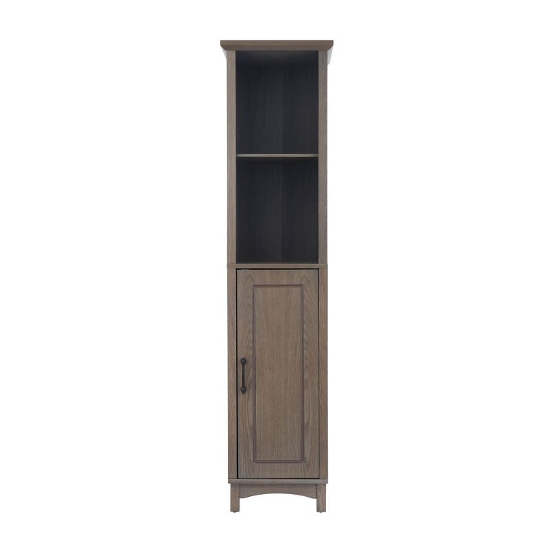Teamson Home Russell Farmhouse Wooden Linen Tower Cabinet Salt Oak - Elegant Home Fashions, 6 of 12