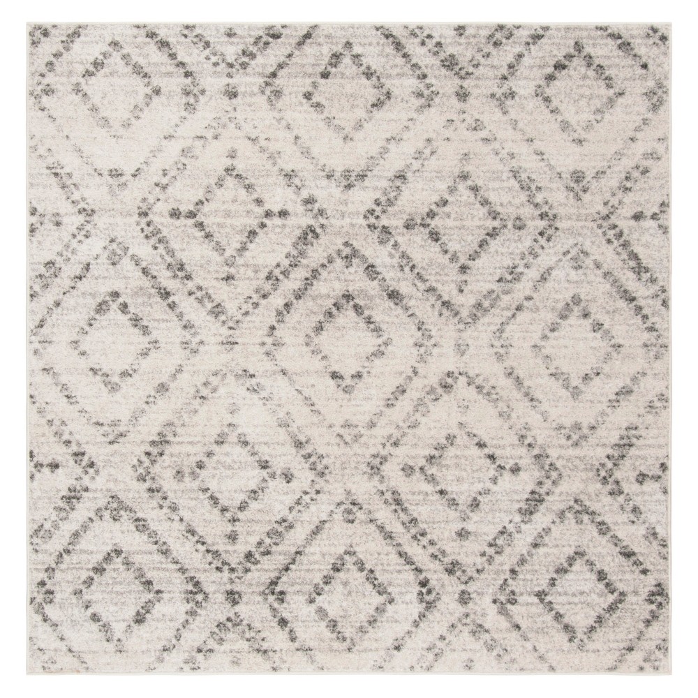 6'x6' Gray Geometric Loomed Square Area Rug - Safavieh