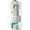 Rotating Bookcase - 4-Tier Corner Shelf for Small Spaces, 54" Tall Spinning Organizer with Industrial Metal Frame 360° Narrow Swivel Bookshelves - 2 of 4