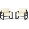 Heynemo Aluminum Outdoor Armchair, 2 Pieces All-Weather Metal Patio Single Sofa, Patio Conversation Set for Porch Backyard Garden - 3 of 4