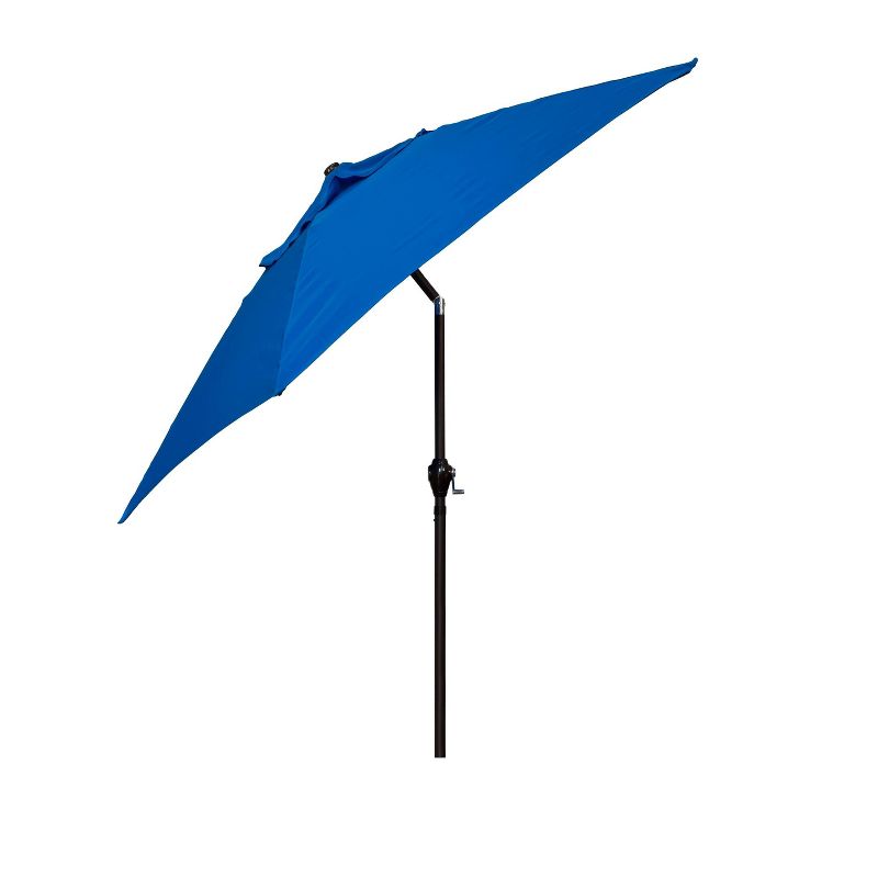 9&#39; x 9&#39; Aluminum Market Patio Umbrella with Crank Lift and Push Button Tilt Pacific Blue - Astella, 3 of 6