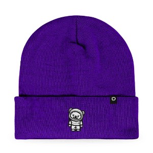 Dalix Ice Bear Embroidered Beanie Astronaut Warm Winter Knit Hat for Men - 1 of 4
