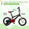 Weize Kids Bike, 14 Inch Children Bicycle for Boy Girl Toddler Age 3-5 Years Old, Black Carbon Steel Frame with Adjustable Seat and Training Wheel - 3 of 4