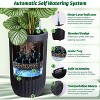 31" Marble Finish Self-Watering Planters Set of 2, Water Level Monitor, Ideal for Living Room, Office, Patio, Porch, and Garden, Black - 4 of 4