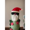 Felt Bottle Topper Cool Santa Christmas Decor 8"Tall by Kalalou - 4 of 4