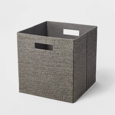 Tall Sliding Storage Bin Felt Dark Gray - Brightroom